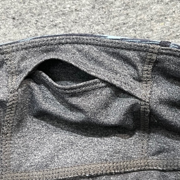 Athleta Charcoal Splits Revelation Capri Legging Contrasting Panels Size Small - Picture 7 of 15